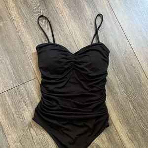 Express black scrunch bodysuit